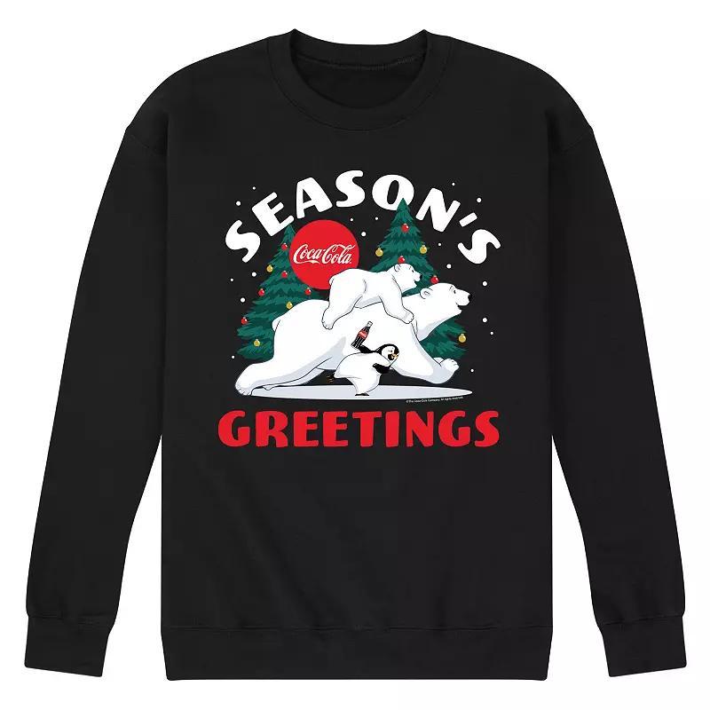 Mens CocaCola Seasons Greetings Polar Bears Sweatshirt Product Image