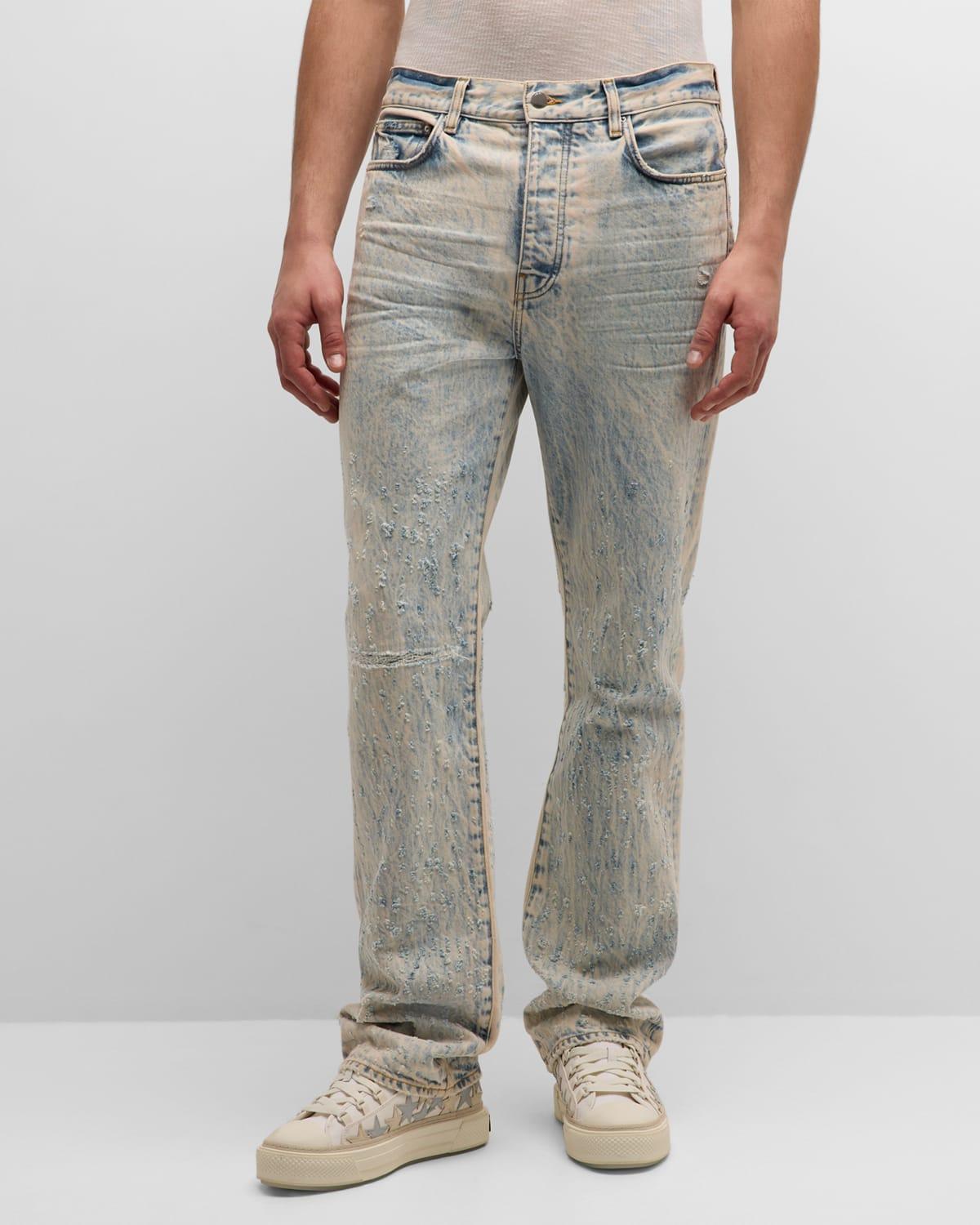 Mens Shotgun Distressed Straight-Leg Jeans Product Image