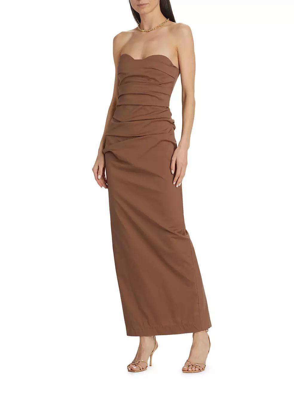 Alba Ruched Strapless Gown Product Image