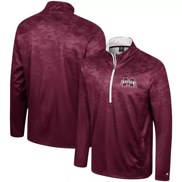 Mens Colosseum Maroon Mississippi State Bulldogs The Machine Half-Zip Jacket Product Image