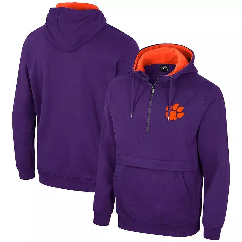 Mens Colosseum Clemson Tigers Half-Zip Hoodie Product Image