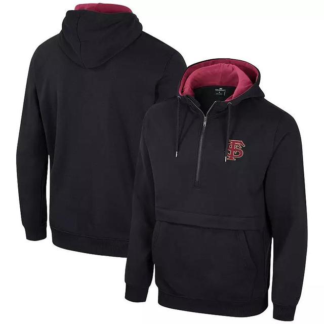 Mens Colosseum Navy UConn Huskies Half-Zip Hoodie Product Image