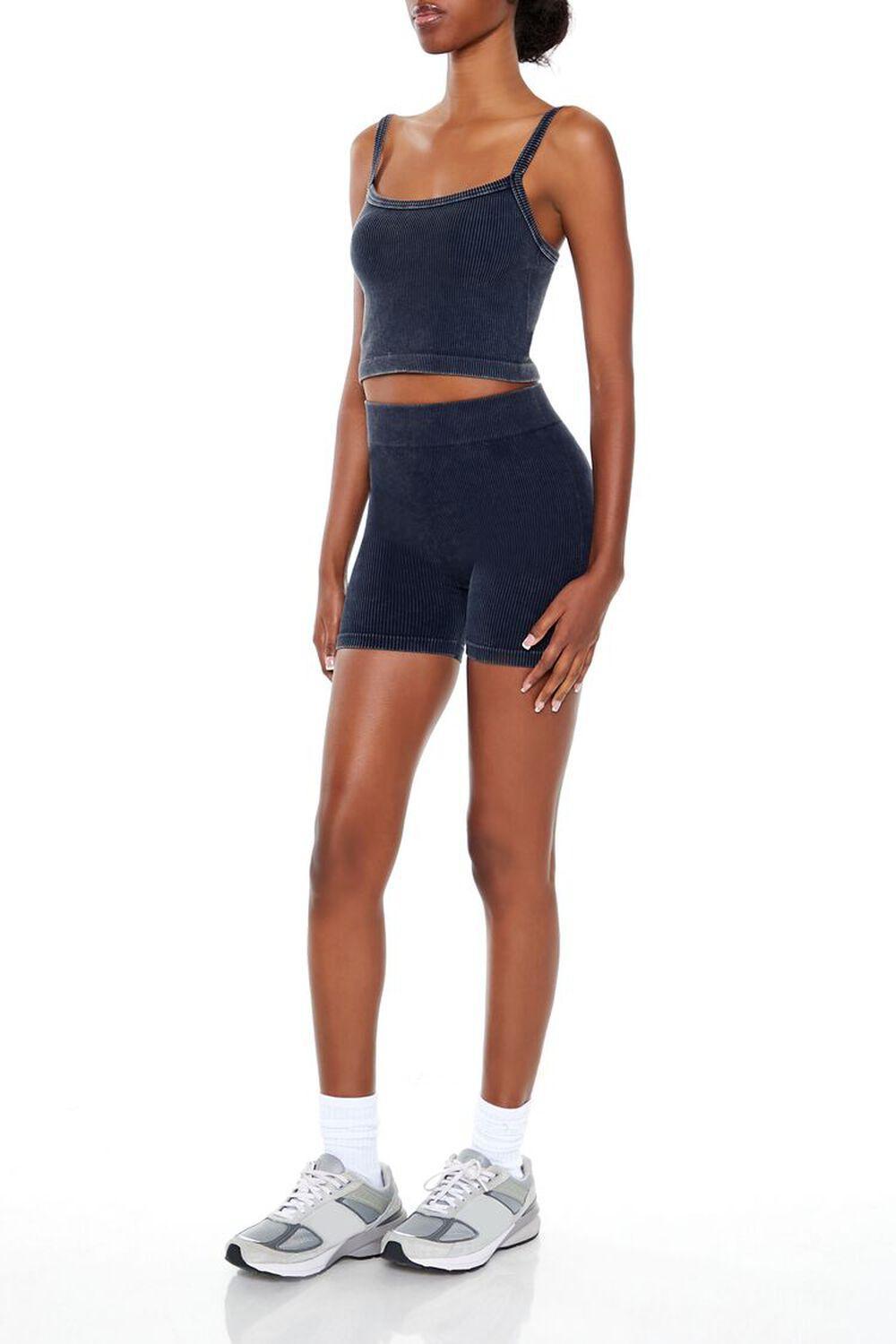 Seamless Mineral Wash Biker Shorts | Forever 21 Product Image