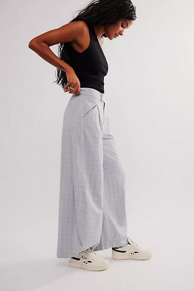 Tegan Plaid Barrel Trousers Product Image