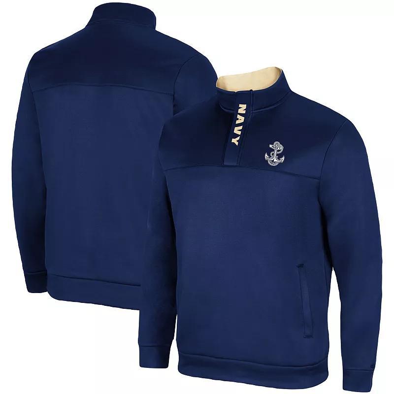 Mens Colosseum Midshipmen No Tomorrow Quarter-Snap Jacket Blue Product Image