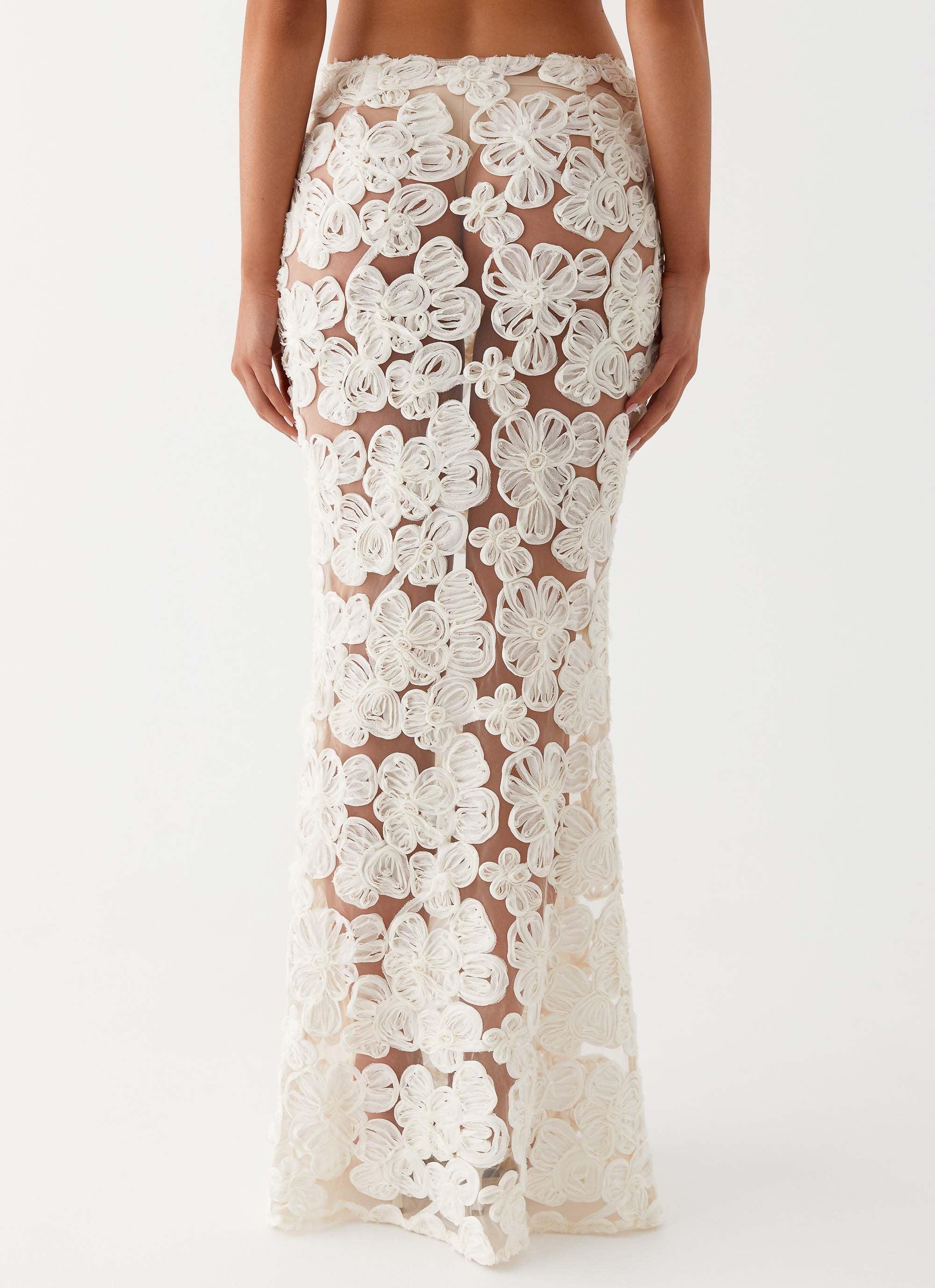 Fiorella Floret Maxi Skirt - Ivory Product Image