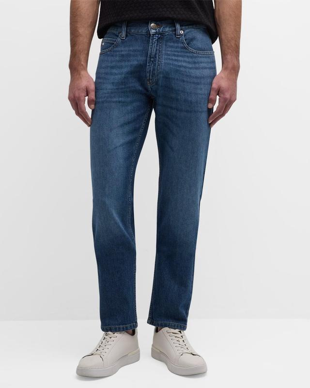 Mens Slim-Fit Medium Wash Jeans Product Image