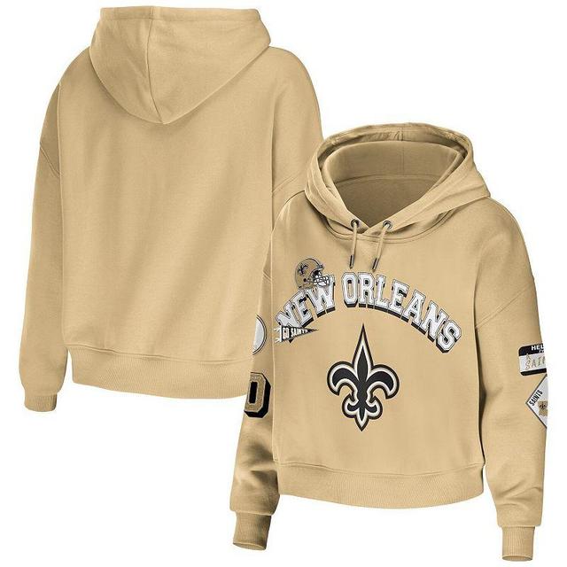 Womens WEAR by Erin Andrews New Orleans Saints Plus Size Modest Cropped Pullover Hoodie Product Image