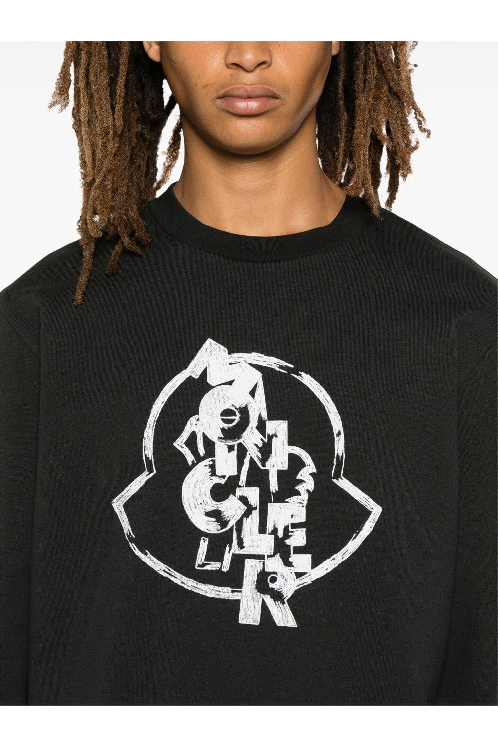 MONCLER Black Logo-print Sweatshirt Product Image