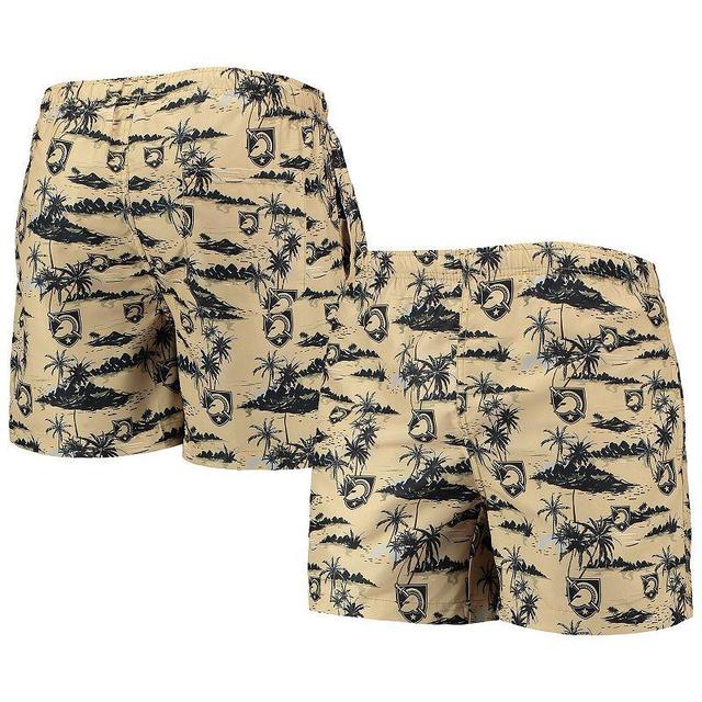 Mens FOCO Gold Army Black Knights Island Palm Swim Trunks Product Image