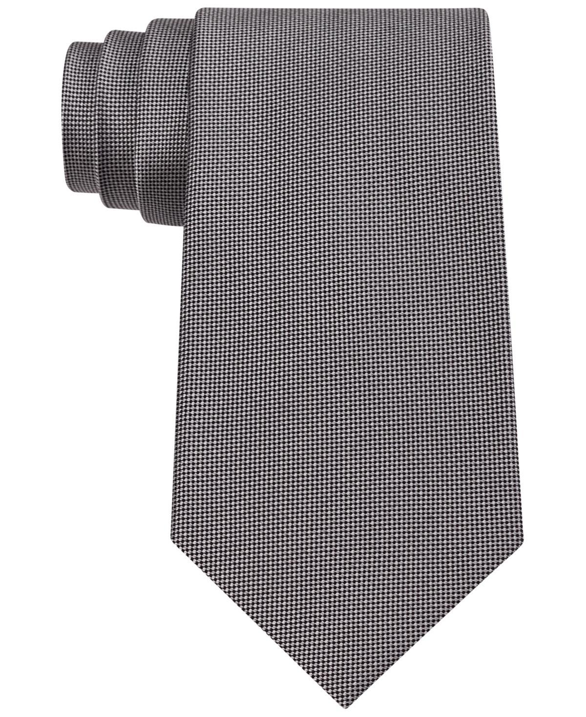 Mens Calvin Klein Silver Spun Solid Slim Tie Product Image