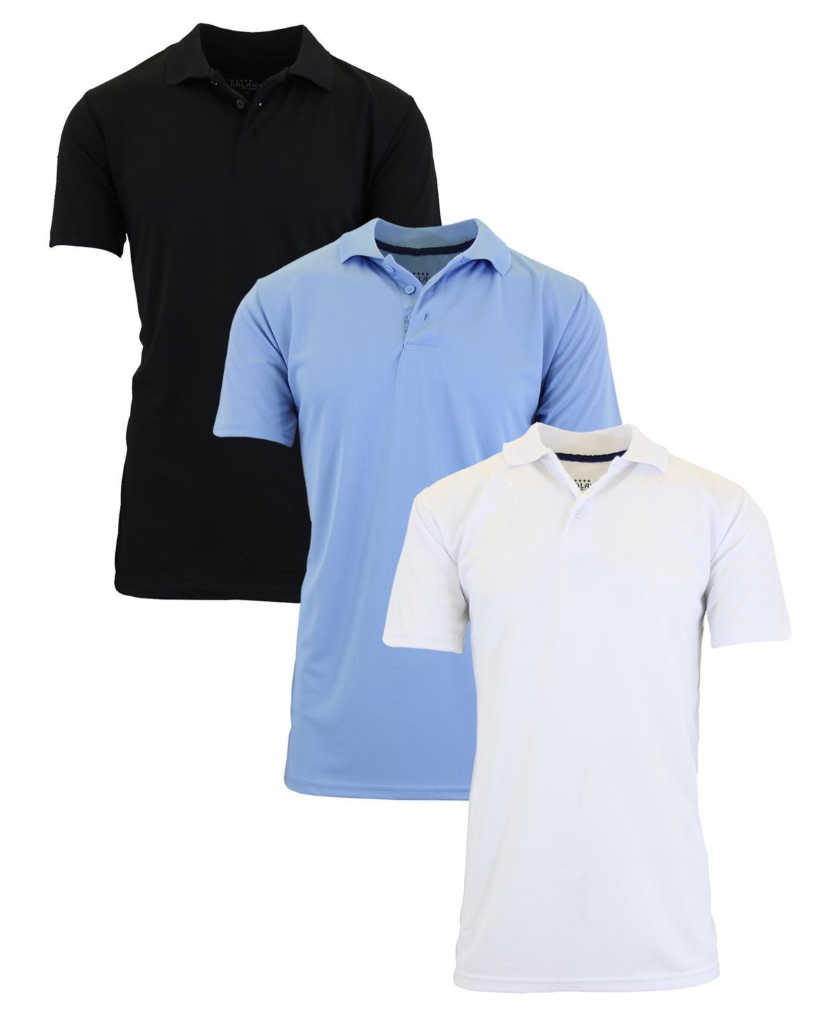 Galaxy By Harvic Mens Dry Fit Moisture-Wicking Polo Shirt, Pack of 3 Product Image