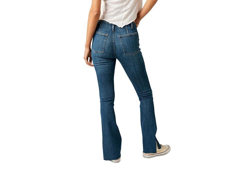 Free People Level Up Slit Bootcut (Country Wash) Women's Jeans Product Image