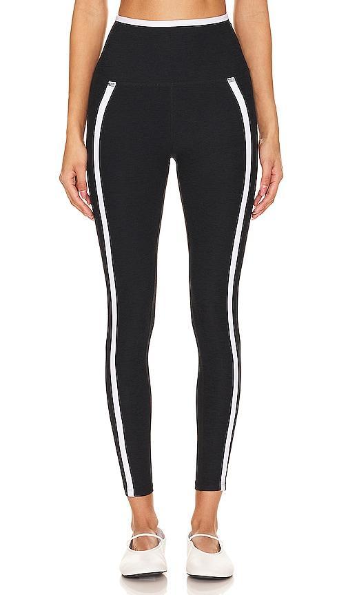 Beyond Yoga Spacedye New Moves High Waisted Midi Legging in Black. Product Image