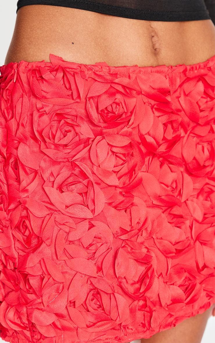  Red Rose Organza Mini Skirt Product Image