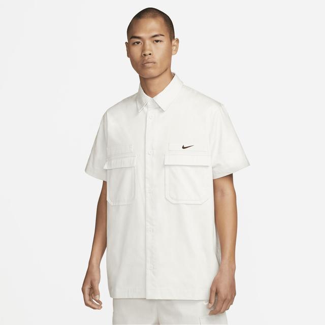 Nike Mens Life Woven Military Short-Sleeve Button-Down Shirt Product Image