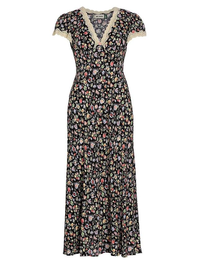 Womens Clarice Floral Short-Sleeve Midi-Dress Product Image