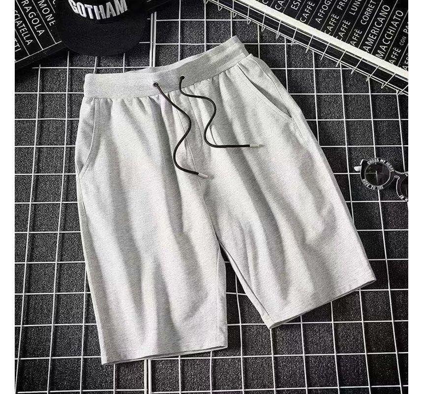 High Waist Plain Shorts / Sweatpants Product Image