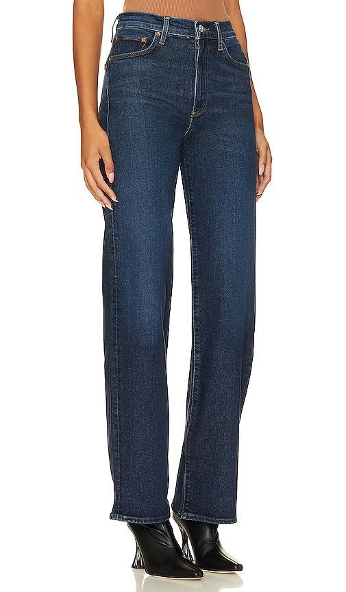 AGOLDE Harper Mid Rise Wide Straight in Denim-Dark. Size 29, 30, 31, 33. Product Image