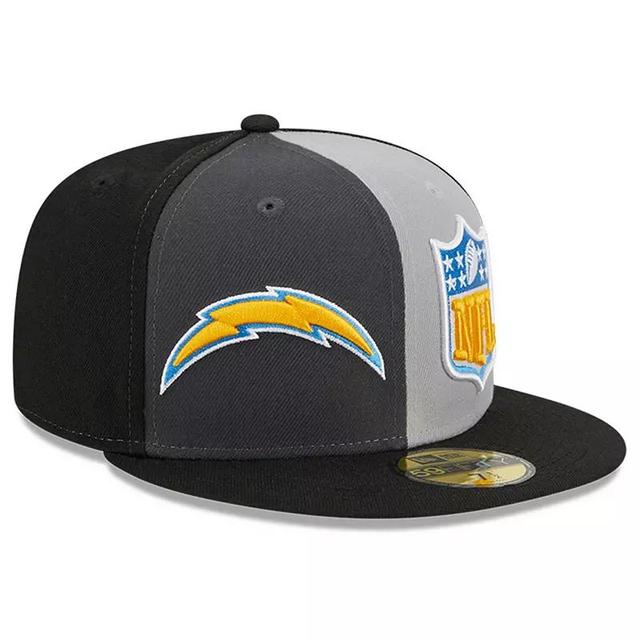 Mens New Era Gray/Black Los Angeles Chargers 2023 Sideline 59FIFTY Fitted Hat Product Image