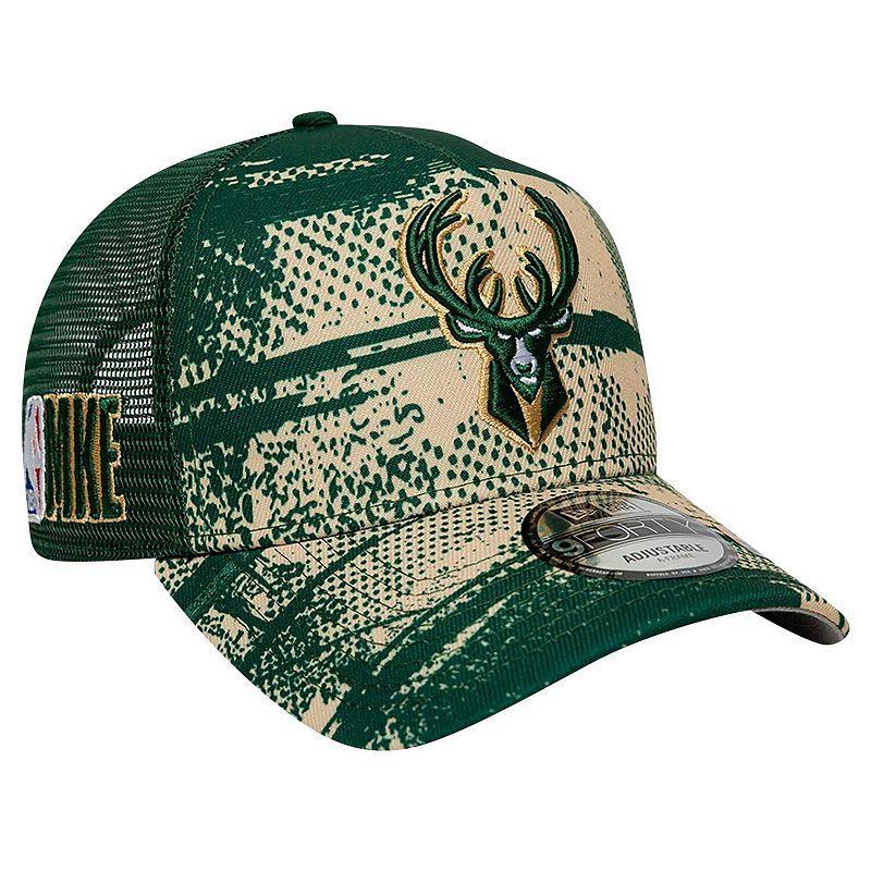 New Era Mens Milwaukee Bucks New Era Bucks A Frame OTC NBA 24 Tip Off Hat - Mens Green/Gold Product Image