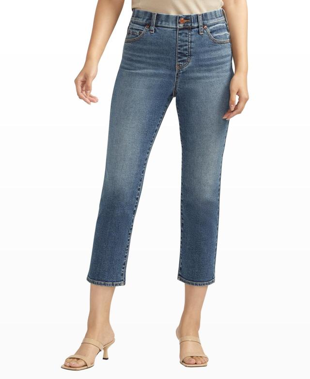 Jag Jeans Valentina Pull-On High Waist Crop Straight Leg Jeans Product Image