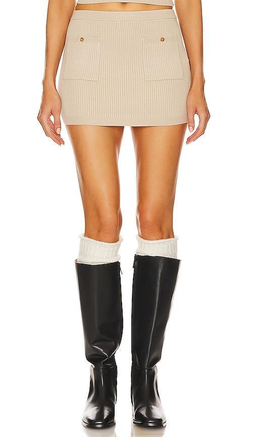 Helsa Gail Mini Skirt in Neutral Product Image