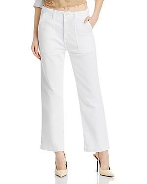 AG Jeans Analeigh High-Rise Straight Crop in Cloud (Cloud ) Women's Jeans Product Image