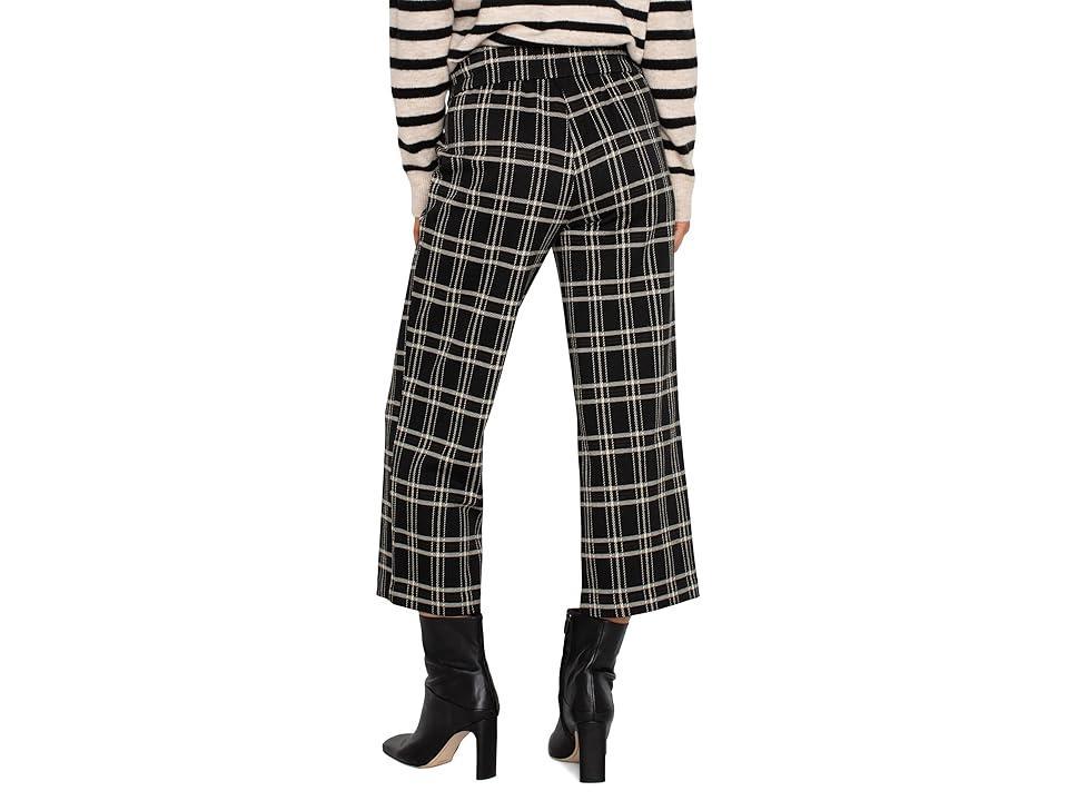 Liverpool Los Angeles Mabel Pull-On Ankle Straight Mid Rise Windowpane Plaid Knit Oatmeal Windowpane) Women's Dress Pants Product Image