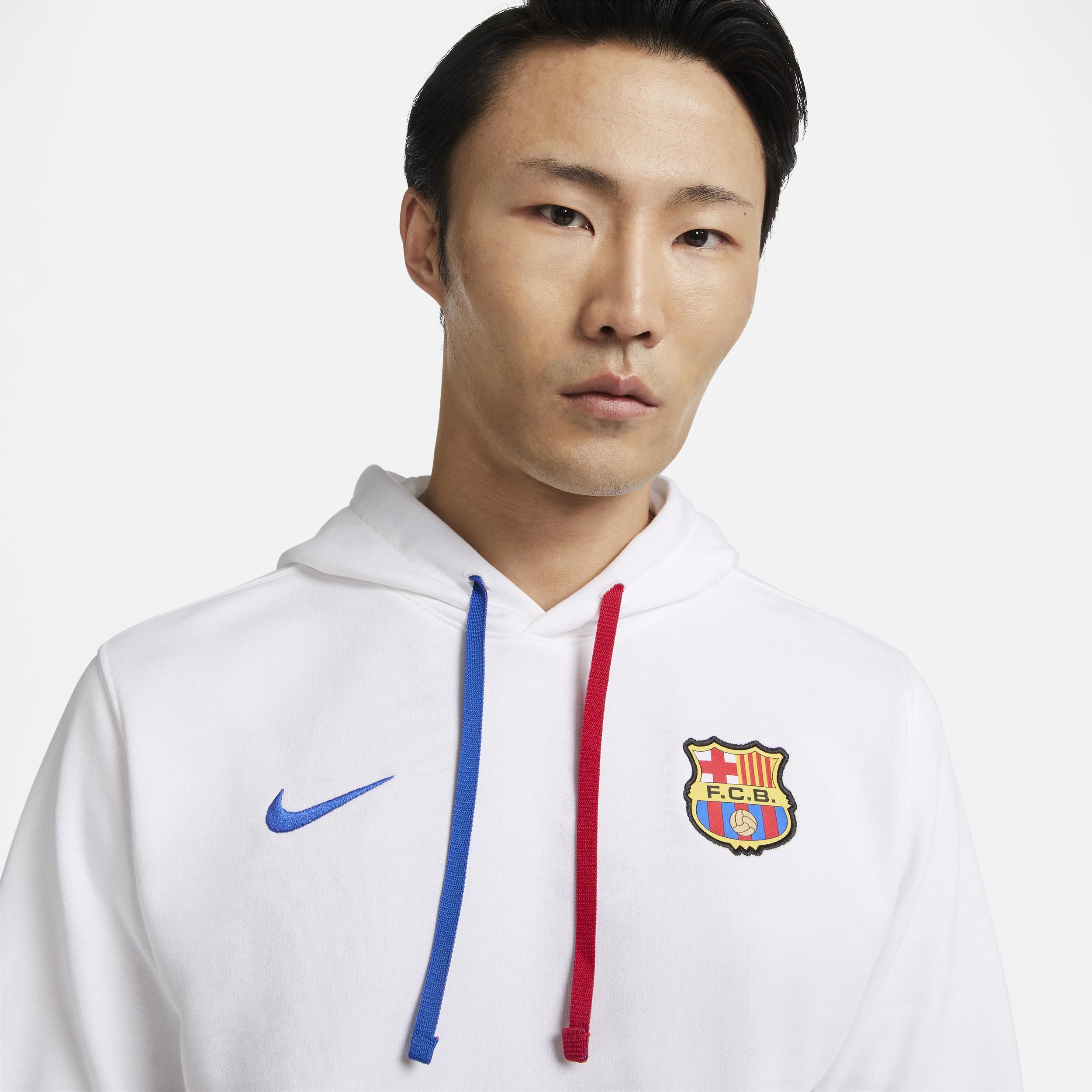 FC Barcelona Club Nike Mens Soccer French Terry Pullover Hoodie Product Image