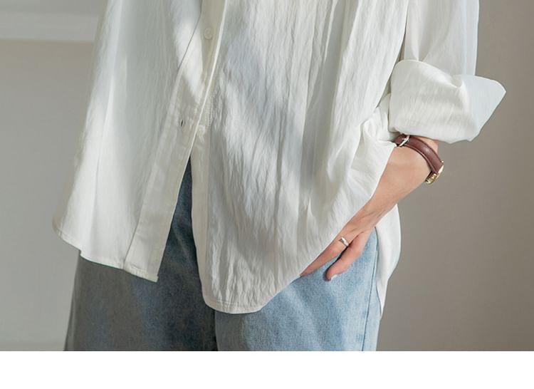 Long-Sleeve Plain Shirt Product Image