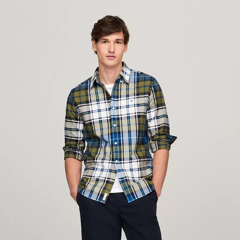 Mens Tommy Hilfiger Tartan Stretch Oxford Shirt Product Image