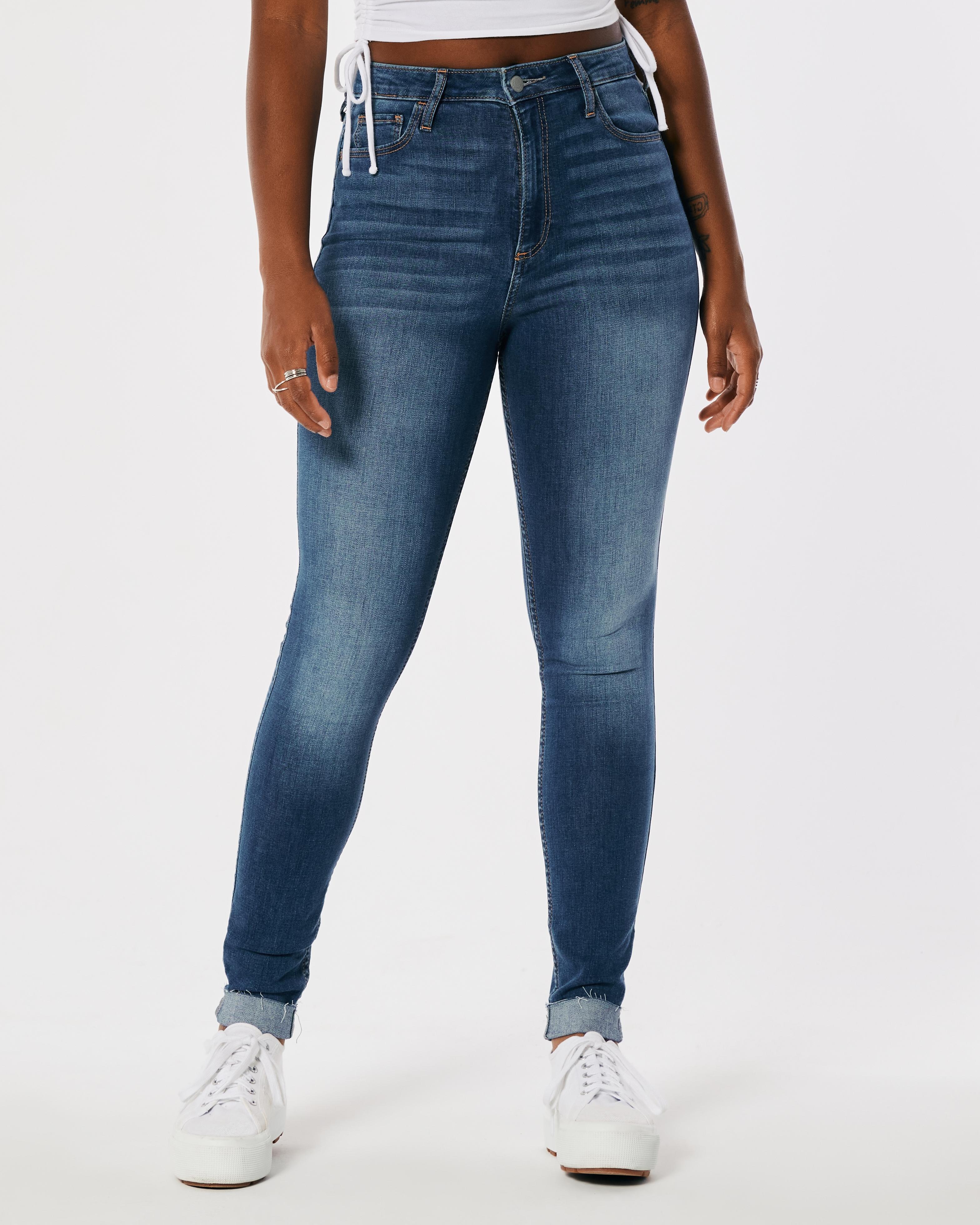 Curvy Ultra High-Rise Medium Wash Super Skinny Jeans Product Image