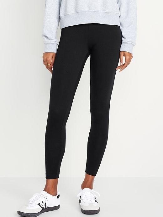 Mid-Rise Jersey Crop Legging Product Image