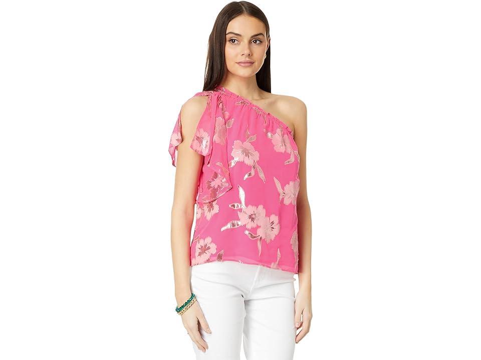 Womens Sarahleigh Asymmetric Silk-Blend Blouse Product Image