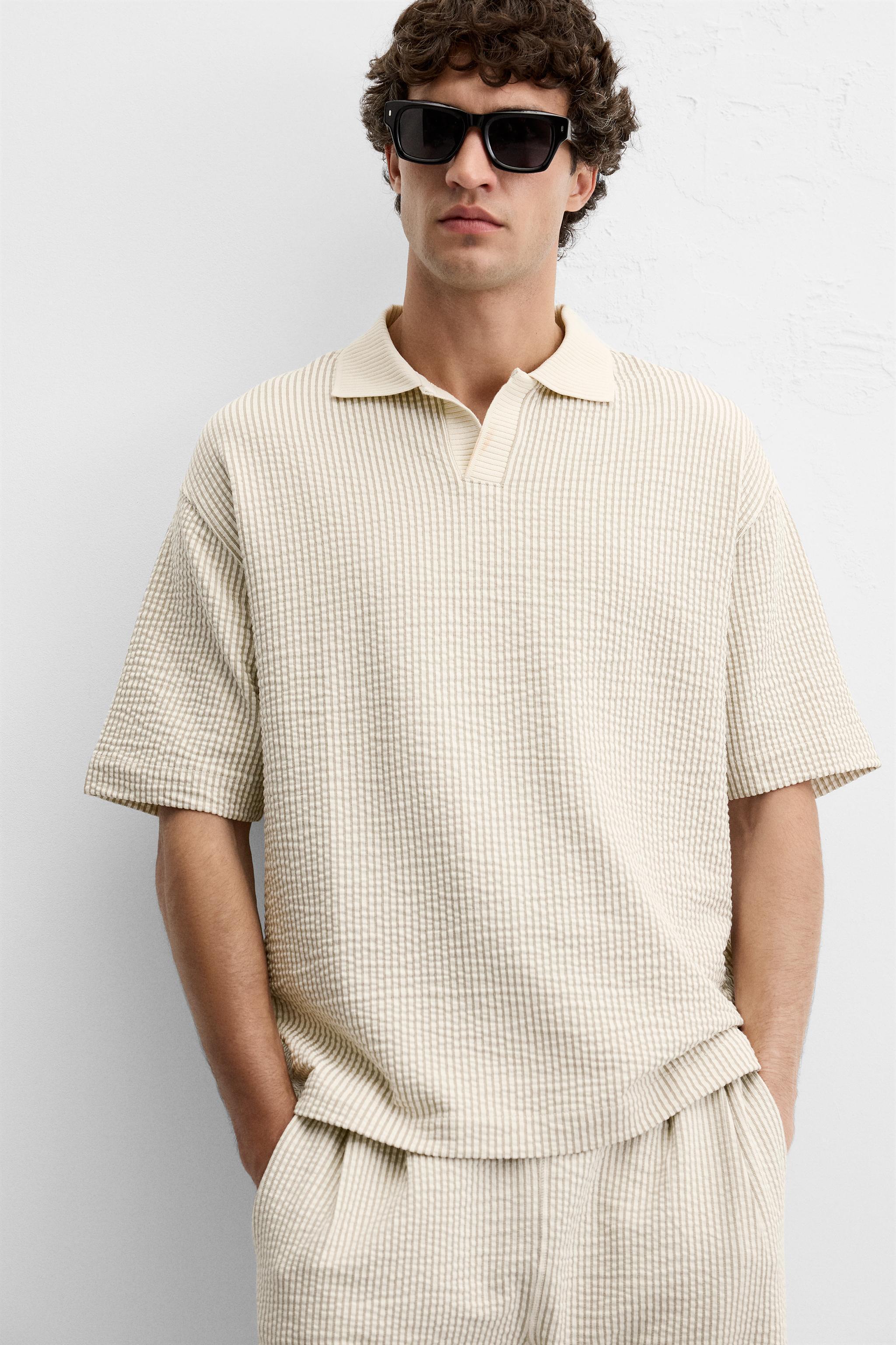 SEERSUCKER JACQUARD POLO Product Image