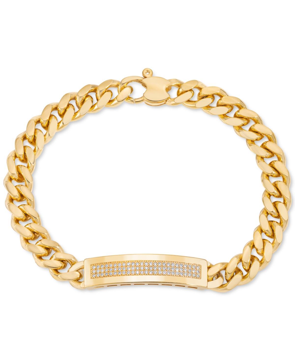 Mens Diamond (1/2 ct. t.w.) Id Bracelet in Sterling Silver (Also in 14k Gold Over Silver) Product Image