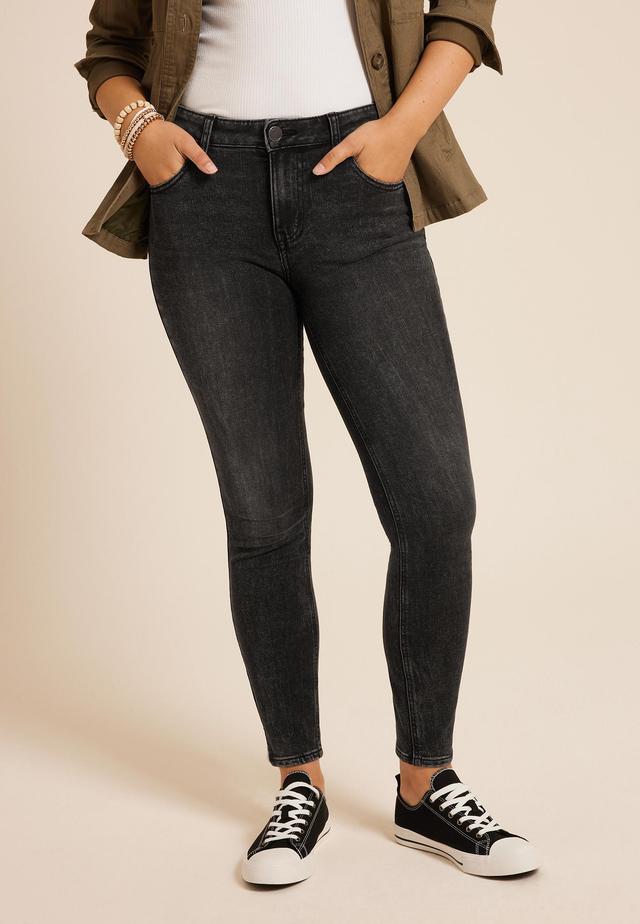 m jeans by maurices™ Bi Stretch Mid Rise Super Skinny Ankle Jean Product Image