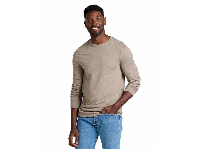 Toad&Co Tempo Long Sleeve Crew (Dark Chino) Men's Clothing Product Image