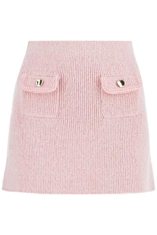 Knitted Mini Skirt In Rose Product Image