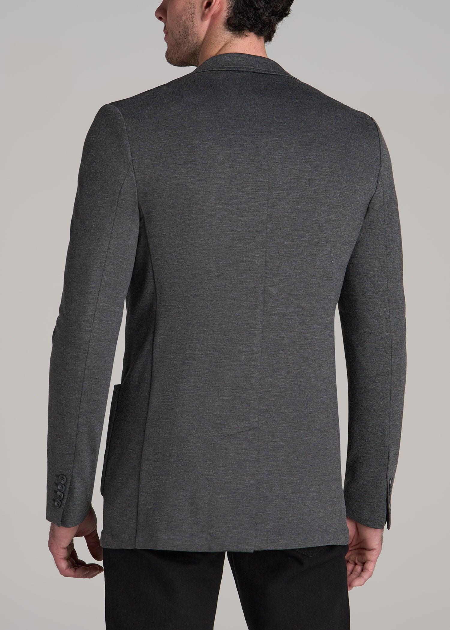 Knit Blazer for Tall Men in Mid Heather Grey Product Image