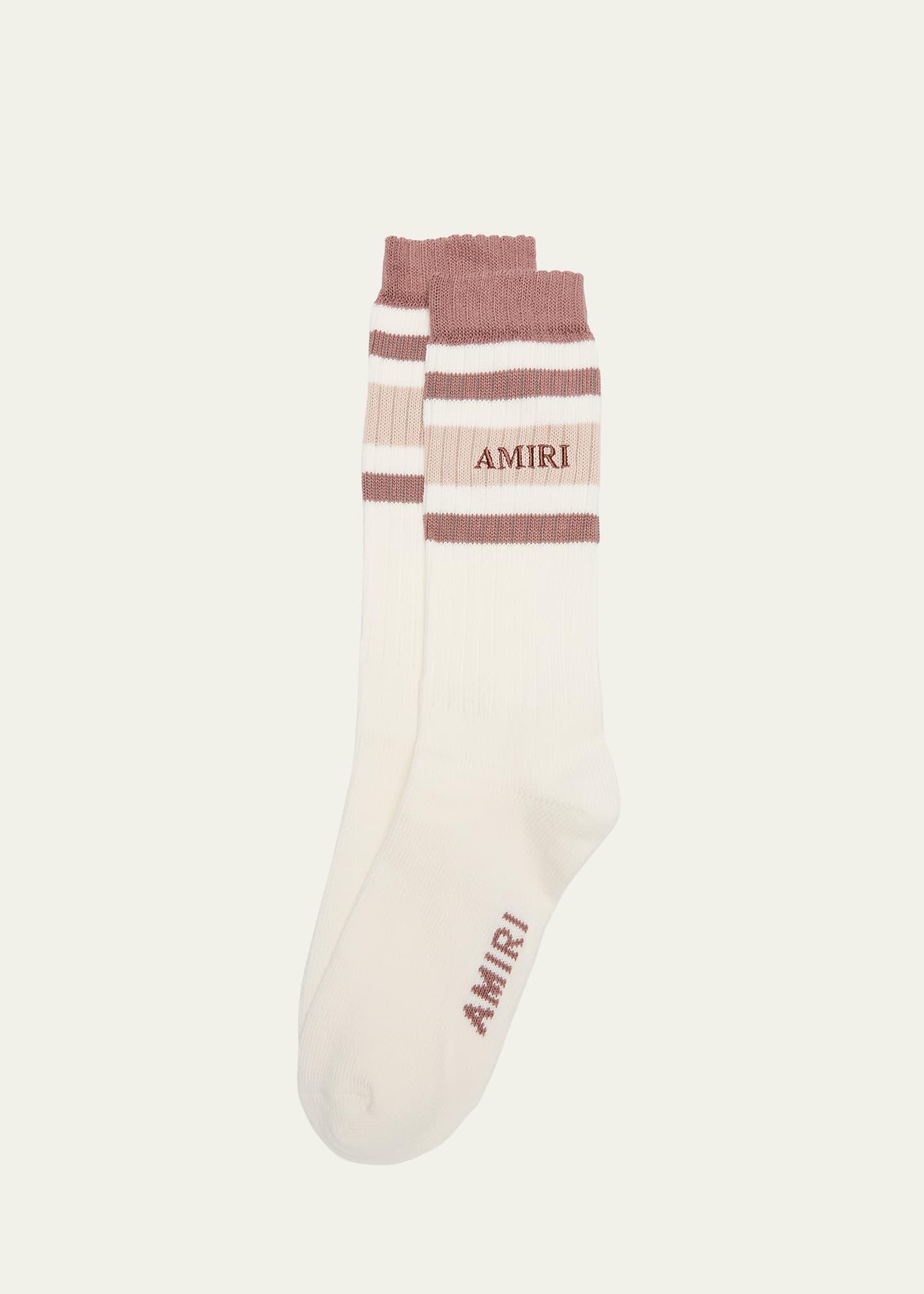 Mens Stripe Amiri Stack Chunky Knit Crew Socks Product Image