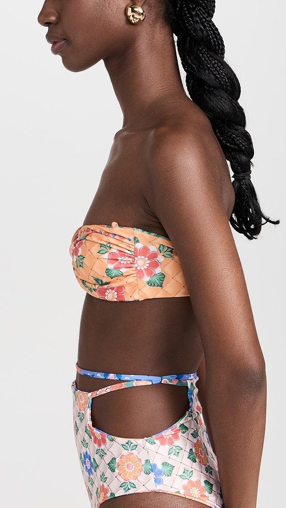 Agua Bendita Lucille Tile Bikini Top | Shopbop Product Image