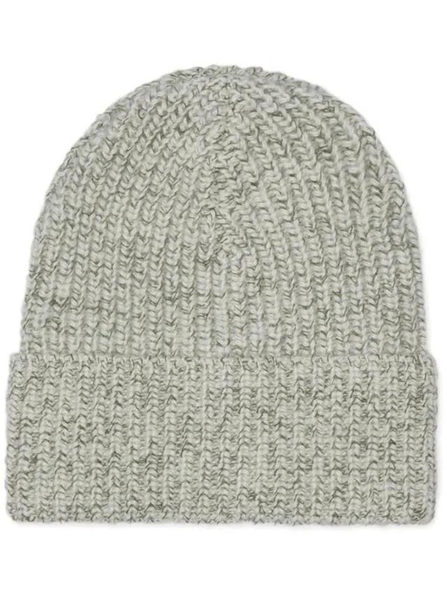 Cashmere Beanie Hat In Green Product Image