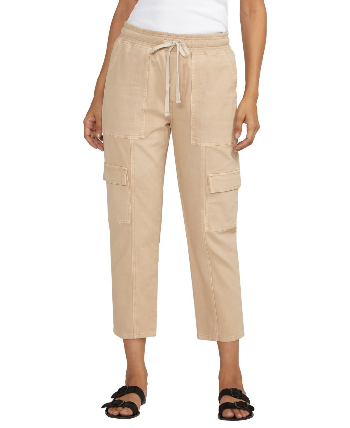 Jag Womens Textured Cargo Cropped Pants Product Image