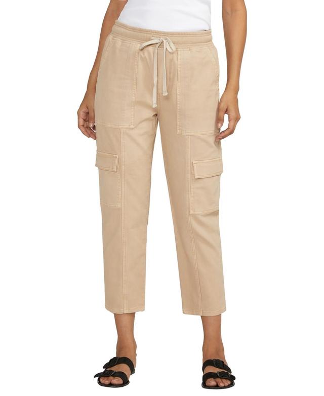 Women's Textured Cargo Cropped Pants Product Image