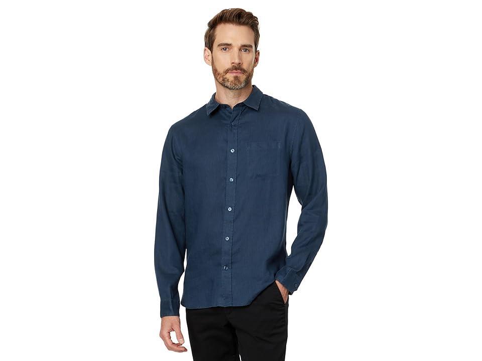 Vince Solid Linen Button Down Shirt Product Image