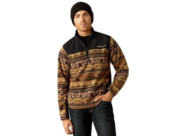 Ariat Basis 2.0 1/4 Zip Sweatshirt Scenic Serape) Men's Clothing Product Image