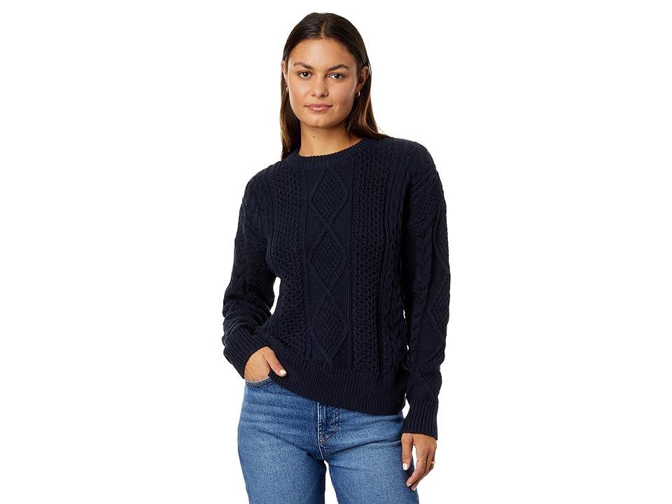 Madewell Cotton Cable Pullover (Deep Indigo) Women's Sweater product image