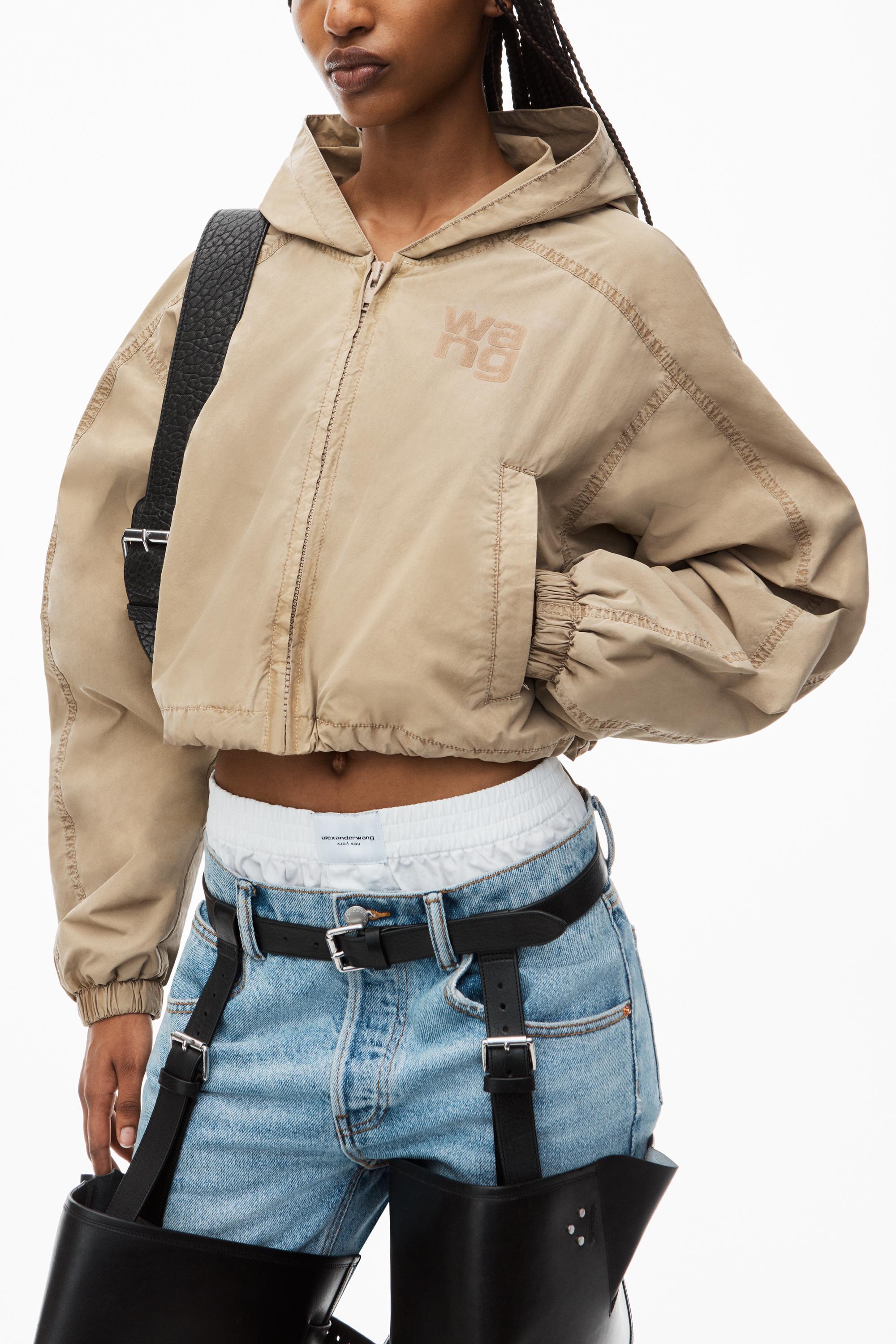 Logo Cropped Bomber Jacket Product Image